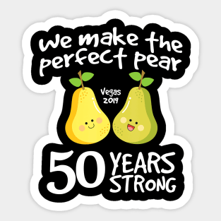 Perfect Pear For Matching Couple 50th Anniversary Gift Idea Sticker